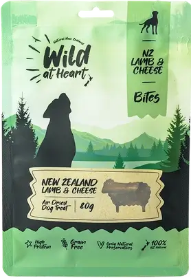 Wild at Heart Air-Dried Lamb & Cheese Bites Dog Treat