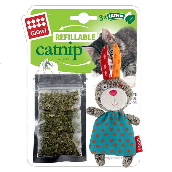 Gigwi Refillable Catnip Toy Rabbit Multicolour
