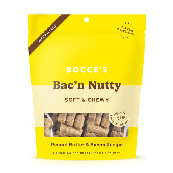 Bocce's Bac'n Nutty Soft Peanut Butter dog treats