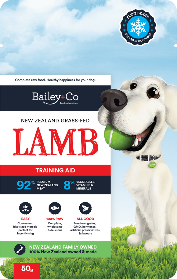Bailey+Co Freeze Dried Training Aid Lamb Dog Treat 50g