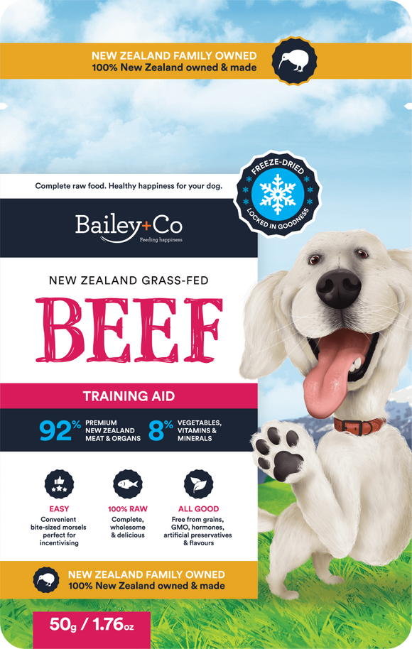 Bailey+Co Freeze Dried Training Beef Dog Treat 50g