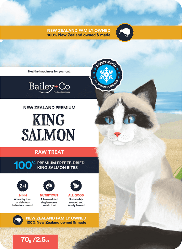 Bailey & Co New Zealand Premium King Salmon Raw Treat 70g