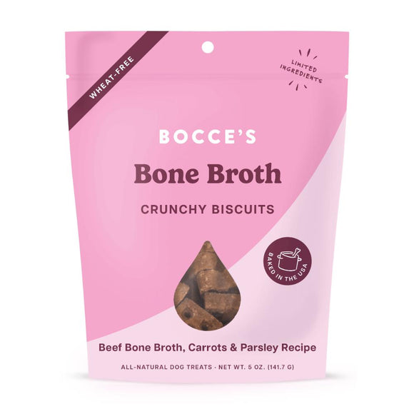 Bocce's Bone Broth Crunchy Biscuits dog treats