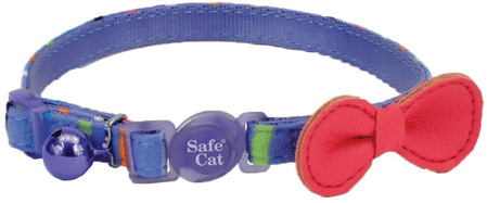 COASTAL SafeCat Embellished Fashion Collar Stripe Blue