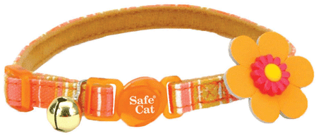 COASTAL SafeCat Embellished Fashion Collar Stripe Orange