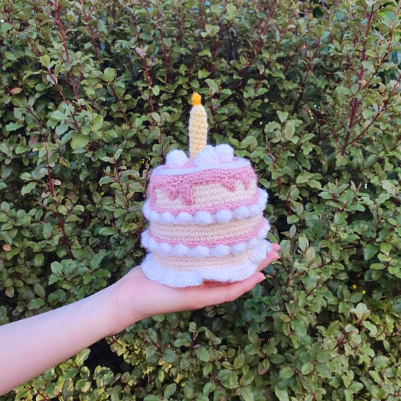 Crochet Birthday Cake Strawberry Toy