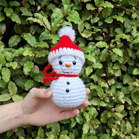 Crochet Frosty Snowman Christmas Toy