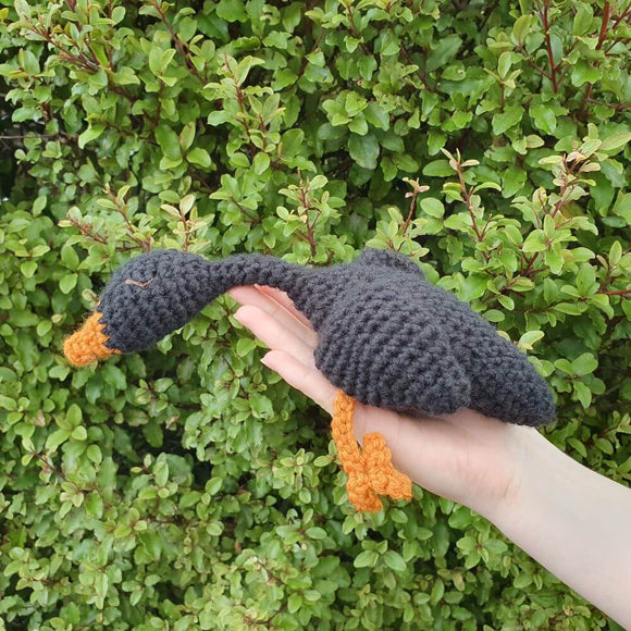 Crochet Goose Plush Toy Black