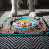 Messy Mutts Silicone Therapeutic Licking Bowl Mat with food