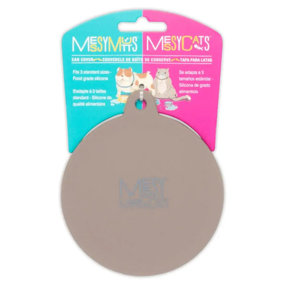 Messy Mutts and Cats Silicone Universal Can Cover Grey