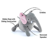 P.L.A.Y. Safari Elephant Crinkly Dog Toy