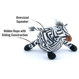 PLAY Safari Zebra Soft Dog Toy