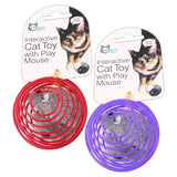 Spiral Cage Kitten Chase Mouse Toy
