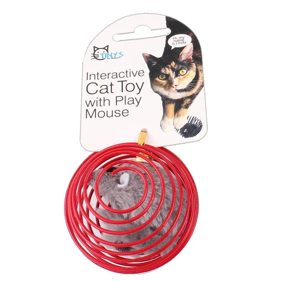 Spiral Cage Mouse Cat Chase Toy