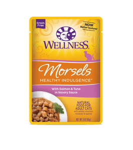 Wellness Healthy Indulgence Morsels for Cats - Salmon & Tuna in Savory Sauce Cat Food