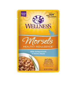 Wellness Healthy Indulgence Morsels for Cats - Turkey & Duck in Savory Sauce Cat Food