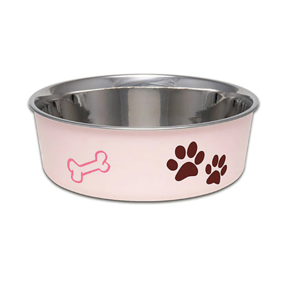 Bella Stainless Steel Dog Bowl Pink
