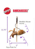 Ethical Pet Squeakeeez Mouse Catnip Teaser Wand Cat Toy