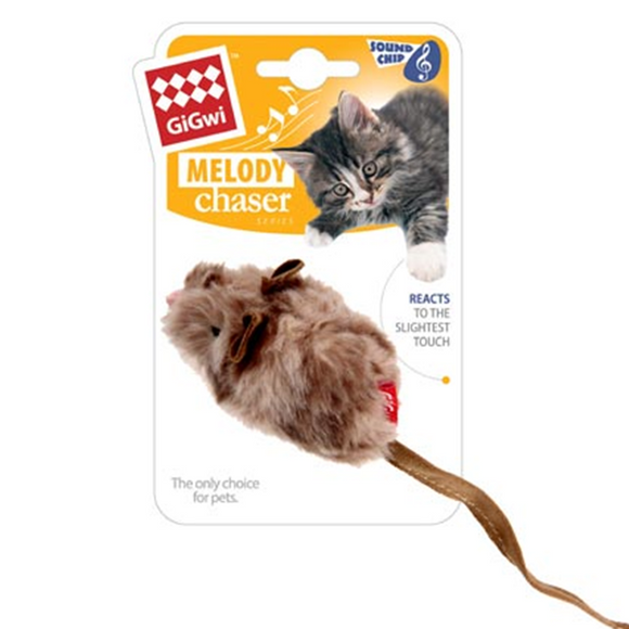 Gigwi Melody Chaser Cat Toy squeaking Mouse