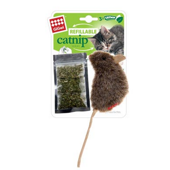 Gigwi Refillable Catnip Toy Mouse