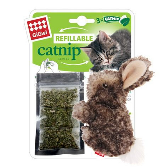 Gigwi Refillable Catnip Toy Rabbit