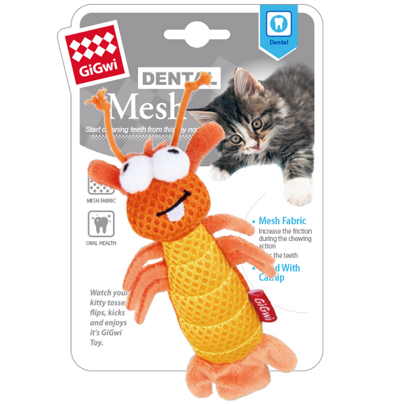 Gigwi Dental Mesh Cat Toy Shrimp
