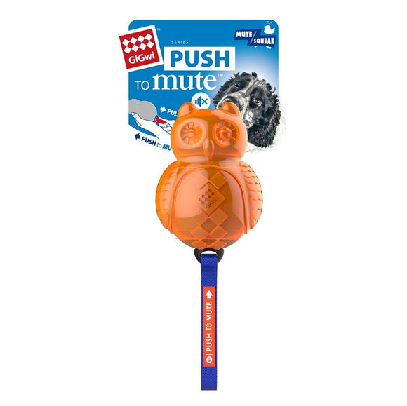 Gigwi Push to Mute Owl Dog Toy