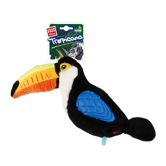 Gigwi Tropicana Soft Dog Toy Toucan Black