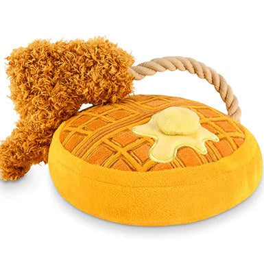 PLAY Barking Brunch Chicken and Woofles Plush Dog Toy