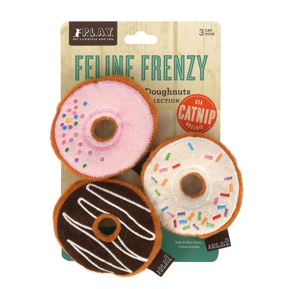 PLAY Feline Frenzy Kitty Kreme Donuts Cat Toy