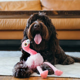 PLAY Fetching Flock Flamingo Soft Dog Toy