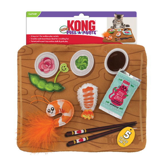Kong Pull a Partz Cat Toy Sushi