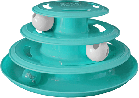 Ethical Forever Fun Treat Track Cat Tower Cat Toy Ball Track