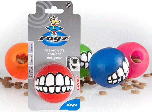 Dog Toys Kong ROGZ GRINZ BALL dog toy