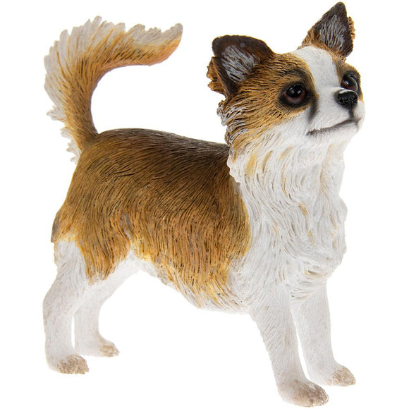 Figurine Chihuahua Dog Figurine One Piece Figure - Long Haired